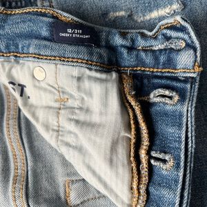 Gap cheeky straight distressed jeans
